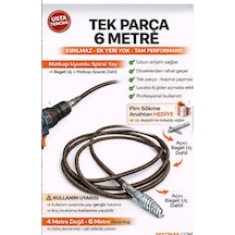 6m Tek Parça Gider Açma Yayı Matkap Uyumlu Uç + Aparat Dahil Profesyonel Eklenebilir