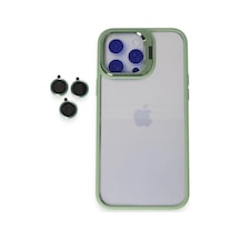 Jenerik Joko Apple iPhone Uyumlu  Uyumlu 14 Pro Max Kılıf Roblox Lens Standlı Kapak - Yeşil