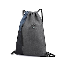 Padalink Su Geçirmez Kulaklık Girişli Çekmeli Sırt Çantası - Gençler Ve Yetişkinler İçin Pratik Seyahat Çantası Mavi