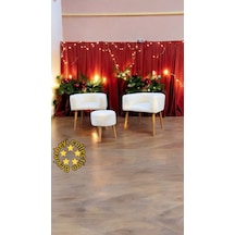Çay Seti ,kırık Beyaz,tekli Koltuk Berjer Ve Puf Takımı Salon, Balkon, Ofis 3lü Takım Beyaz