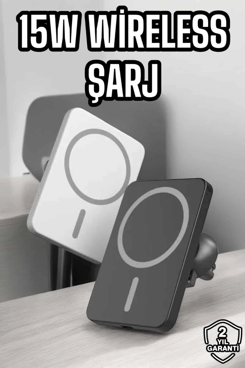 İos Uyumlu Manyetik Tasarım Magsafe İphone 12/13/14/15 Araç Şarjı Çok Renkli