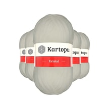 Tedar 5 Adet Kristal Çift Katlı El Örgü Lif İpi Ekru K013 Najmaddin (No:1) 8.5Cm X 10.5 Cm