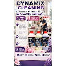 3'lü Halı Ve Koltuk Yıkama Makinesi Şampuanı Japon Kiraz Çiçeği/sakura, Şakayık Ve Lavanta Kokulu 1 Lt X 3 3'lü Set