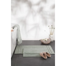 Yataş Bedding Felicia Banyo Paspası Seti - Nil Yeşili (50x60 cm + 60x100 cm) Nil Yeşili