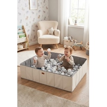 Katlanır Dikdörtgen 105x75 Cm Top Havuzu 150 Toplu, Ekru
