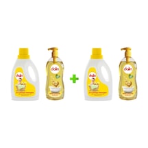 Sıvı Deterjan 1500 Ml + Bebek Şampuanı 900 Ml %98 Doğal Kökenli 2 Adet