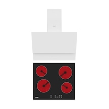Simfe QS Beyaz Elektrikli 2'li Ankastre Set (Elektrikli Ocak + Davlumbaz)