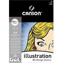 Canson Illustration Çizim Bloğu A4 12 Yaprak 250 G
