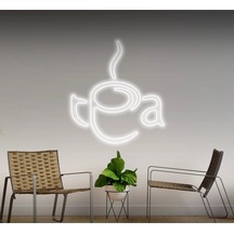 Tea Yazılı Ve Şekilli Neon Tabela Beyaz