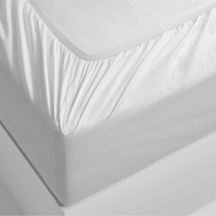 Lastikli Penye Çarşaf Beyaz Çift Kişilik 160x200
