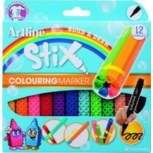 Artline Stix Colouring Marker 12 Li Geçmeli Keçeli Kalem