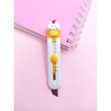 Mini Şekilli Maket Bıçağı - Sevimli Cupcake Kedi