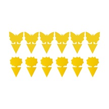 Jeehugo 12 Adet Sarı Çift Taraflı Bitki Sinek Tutanakları - Çok Şekilli, Kimyasız, Gnat, Beyaz Sinek, Meyve Sinekleri İçin Ev Bitkileri Koruyucu