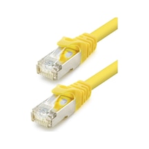 Cat7 Ethernet Patch Kablosu 10 Gbps 600 Mhz 30 Cm - Sarı Hdx5101 Evimdeyokyok