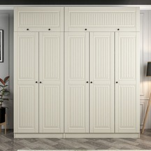 Kale 5 Kapaklı 2 İç Çekmeceli Dolap Ve Yüklük Kumtaşı Mebran İlkbahar 235cm Bej