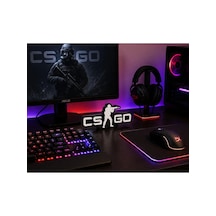 Veriqo 3d Csgo Yazılı 3d Dekoratif Obje Gamer Hediyelik Masaüstü Duvar Süsü Siyah - Beyaz