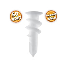 Turbolet Alçıpan Dübel Matkap Uçlu Dübel Plastik (50 ADET)