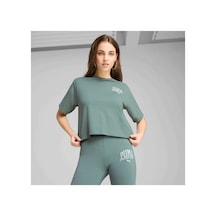 Puma Class Relaxed Crop Tee Yeşil Yeşil
