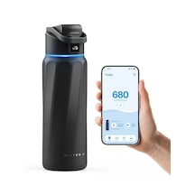 Waterh Boost Akıllı Termos Hidrasyon Takibi Yapan, Yalıtımlı 0.95 L / 32oz Akıllı Şişe Siyah