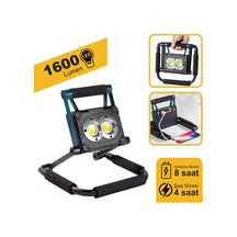 Lambada Süper Ledli El Projektörü Güneş Enerjili-şarjlı Usb Çıkışlı Mıknatıslı