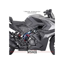 Bajaj Pulsar Rs200 Orta Şase Kaplama Reality Venom Kaplama Desen Sticker Siyah