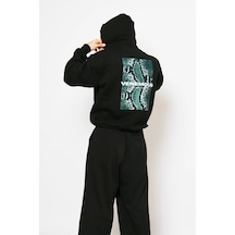Startmore Snake Venomous Baskılı Oversize Unisex Premium Siyah Siyah