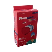 Steraplus Colors Ffp2 5 Katmanlı Telli N95 Maske Kırmızı 10'lu