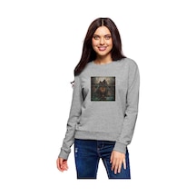 Epica The Quantum Enigma Baskılı Gri Kadın Sweatshirt
