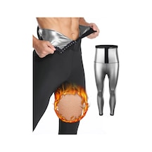 Mistirik Sauna-tayt Model  Termal Sauna Agraflı Spor Tayt SiYAH