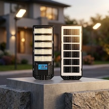 Direkli Güneş Enerjili Solar Sokak Lambası - Led Aydınlatma, Hareket Sensörlü, Kumandalı, Garaj Girişi, Bahçe, Otopark Ve Yol Aydınlatma