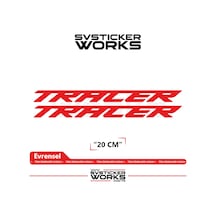 Yamaha Tracer 7 / 9 / Gt Uyumlu Yazı Sticker Yüksek Kalite Özel Kesim Folyo 2'li Set Kırmızı