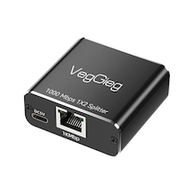 Lexroo 1 Giriş 2 Çıkış Rj45 Gigabit Ethernet Çoklayıcı Splitter Adaptör