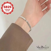 Unisex Luce Gümüş Kaplama Unisex İtalyan Bileklik