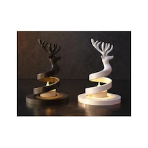 Spiral Geyik Dekoratif Mumluk Siyah