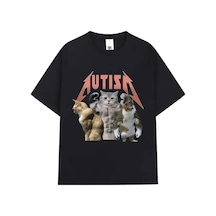 Tarzsokak Siyah Autism Cats Unisex Siyah