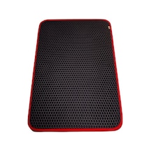 Cattie Altıgen Model Kum Toplayıcı Fonksiyonel Kedi Paspası Large Kırmızı 50x75 Cm
