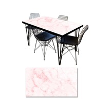 Masa Kaplama Folyosu Mobilya Masa Kaplama Folyoları Doğal Pembe Mermer Desen