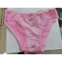 Papatya Dantel Detay Kadın Slip Külot V64 Pembe