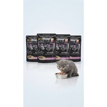 Tavuklu Ve Ciğerli Tahılsız Yavru Kedi Yaş Mama 85 Gr 4'lü Avantaj Paketi