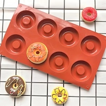 Donut Kalıbı, Kek Kalıbı, Çikolata Kalıbı Ve Yapışmaz Fırında Pişirme Tepsisi Silikon Kalıp Çok Renkli
