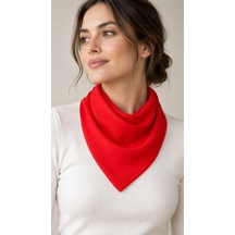 Herşeynota Bayrak Kırmızısı 52x52 Cm %100 Pamuk Fular Bandana Okul Tören Etkinlik Gösteri Çok Renkli
