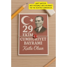 10 Adet Kırmızı Türk Bayraklı 29 Ekim Hediye - 29 Ekim Cumhuriyet Bayramı Hediye - Jelatinli