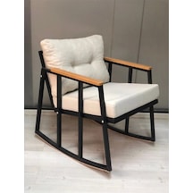 Adımshops Sallanan Sandalye Tv Koltuğu Kafe-balkon-mutfak-berjer-ofis-salon Sallanır Tekli Koltuk Krem