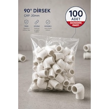 Dizayn Pprc 90 Derece Dirsek 20 Mm 100 Adet Pn25 Temiz Su Tesisat Boru Ek Parçası