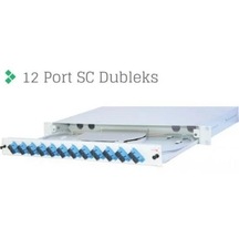 Ager 1u 12 Fiberli Sm Sc Dx Fiber Optik Siyah Patch Panel Rack Tipi Full Set Ag-fo01u12scd-a-s1