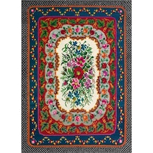 Çam Halı Gloria Td733 Multi Karabağ Desen Dokuma Saçaklı Kilim