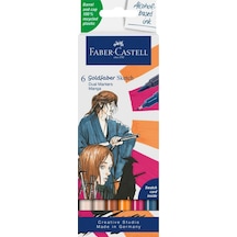 Faber-Castell FC Gofa Sketch Markör Manga 6'lı Set, Çift Fineliner Uçlu, Alkol Bazlı