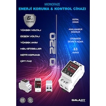Galaxy D220 Monofaze Akım Kontrol Cihazı 63a