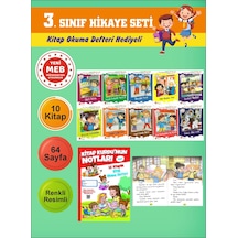 3.sınıflar İçin Okumayı Sevdiren 10 Lu Hikaye Seti 4 Kitap Okuma Defteri Hediyeli