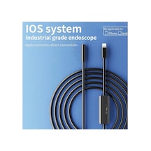 Endoskop Yılan Video Kamera İos  Led Li 10 Metre 7 Mm Sert Kablo 2mp Full Hd Evimdeyokyok